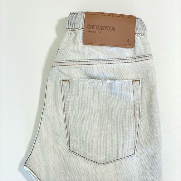 One Teaspoon Shabbies Drawstring Boyfriend Distressed Denim Jean Brando XS - Picture 11 of 16